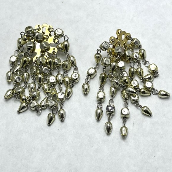 Vintage Jewelry Vintage Silver Beaded Tassel Earrings Poshmark